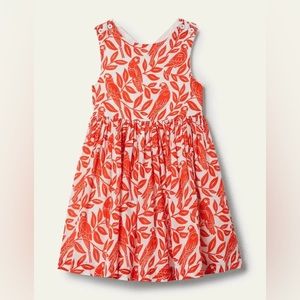 Strawberry Tart Red Parrot Boden Cross-Back Dress